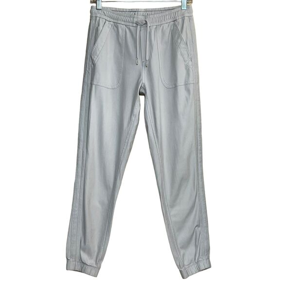 Athleta Farallon Jogger Pants Size 2 Birch in Gray Stretch Loose Fit Tapered - Picture 2 of 8